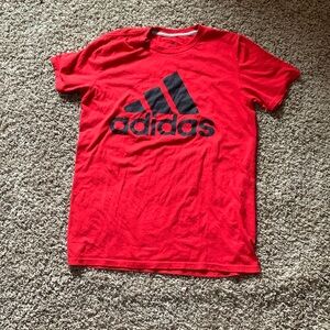 Boys Adidas Red Tee Shirt